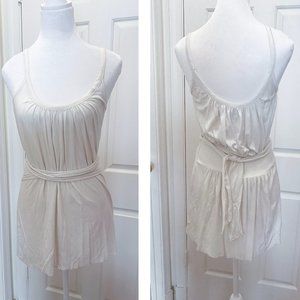 Three Dots Tank Top Tunic / Jersey / Small S / Vintage Y2K / EUC / White Draped